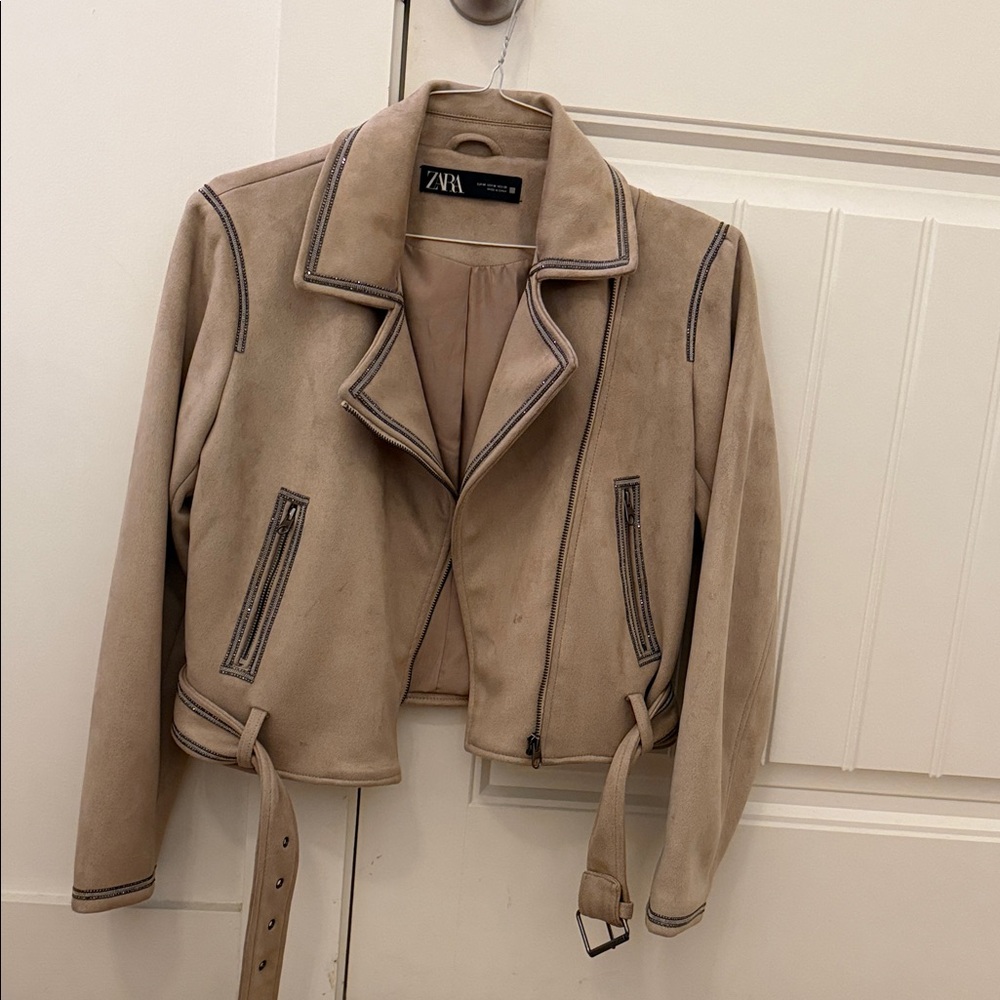 Zara Tan Suede Women's Jacket
